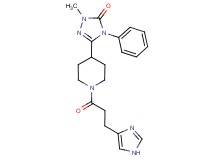 5-{1-[3-(1H-imidazol-4-yl)propanoyl]piperidin-4-yl}-2-methyl-4-phenyl-2,4-dihydro-3H-1,2,4-triazol-3-one