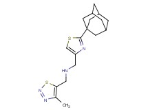 1-[2-(1-adamantyl)-1,3-thiazol-4-yl]-N-[(4-methyl-1,2,3-thiadiazol-5-yl)methyl]methanamine