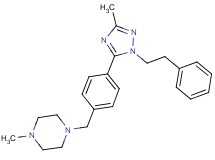 1-methyl-4-{4-[3-methyl-1-(2-phenylethyl)-1H-1,2,4-triazol-5-yl]benzyl}piperazine