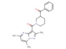 phenyl{1-[(2,5,7-trimethylpyrazolo[1,5-a]pyrimidin-3-yl)carbonyl]-3-piperidinyl}methanone