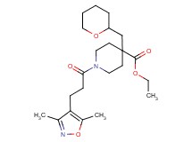 ethyl 1-[3-(3,5-dimethyl-4-isoxazolyl)propanoyl]-4-(tetrahydro-2H-pyran-2-ylmethyl)-4-piperidinecarboxylate