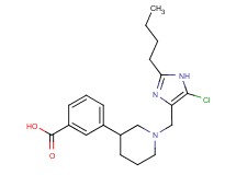 3-{1-[(2-butyl-5-chloro-1H-imidazol-4-yl)methyl]piperidin-3-yl}benzoic acid
