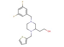 2-[4-(3,5-difluorobenzyl)-1-(2-thienylmethyl)-2-piperazinyl]ethanol