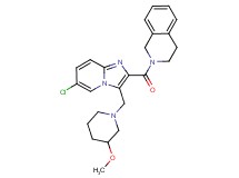 2-({6-chloro-3-[(3-methoxy-1-piperidinyl)methyl]imidazo[1,2-a]pyridin-2-yl}carbonyl)-1,2,3,4-tetrahydroisoquinoline