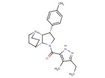 (3R*,3aR*,7aR*)-1-[(3-ethyl-4-methyl-1H-pyrazol-5-yl)carbonyl]-3-(4-methylphenyl)octahydro-4,7-ethanopyrrolo[3,2-b]pyridine