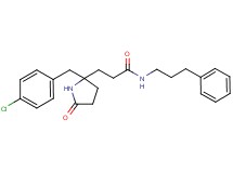 3-[2-(4-chlorobenzyl)-5-oxo-2-pyrrolidinyl]-N-(3-phenylpropyl)propanamide