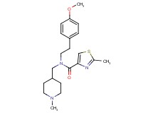 N-[2-(4-methoxyphenyl)ethyl]-2-methyl-N-[(1-methyl-4-piperidinyl)methyl]-1,3-thiazole-4-carboxamide