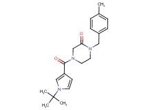 4-[(1-tert-butyl-1H-pyrrol-3-yl)carbonyl]-1-(4-methylbenzyl)-2-piperazinone