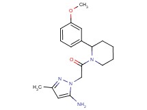 1-{2-[2-(3-methoxyphenyl)piperidin-1-yl]-2-oxoethyl}-3-methyl-1H-pyrazol-5-amine