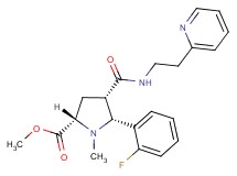 methyl (2S*,4S*,5R*)-5-(2-fluorophenyl)-1-methyl-4-({[2-(2-pyridinyl)ethyl]amino}carbonyl)-2-pyrrolidinecarboxylate