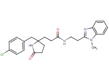 3-[2-(4-chlorobenzyl)-5-oxo-2-pyrrolidinyl]-N-[2-(1-methyl-1H-benzimidazol-2-yl)ethyl]propanamide