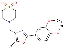 4-{[2-(3,4-dimethoxyphenyl)-5-methyl-1,3-oxazol-4-yl]methyl}thiomorpholine 1,1-dioxide