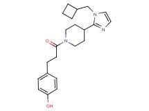 4-(3-{4-[1-(cyclobutylmethyl)-1H-imidazol-2-yl]piperidin-1-yl}-3-oxopropyl)phenol