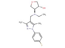 (3R*,4S*)-4-(ethyl{[1-(4-fluorophenyl)-3,5-dimethyl-1H-pyrazol-4-yl]methyl}amino)tetrahydrofuran-3-ol