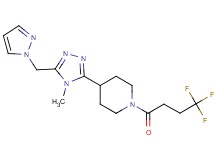 4-[4-methyl-5-(1H-pyrazol-1-ylmethyl)-4H-1,2,4-triazol-3-yl]-1-(4,4,4-trifluorobutanoyl)piperidine