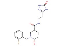 1-(2-fluorobenzyl)-6-oxo-N-[2-(5-oxo-4,5-dihydro-1H-1,2,4-triazol-3-yl)ethyl]-3-piperidinecarboxamide