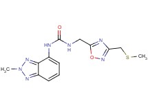 N-(2-methyl-2H-1,2,3-benzotriazol-4-yl)-N'-({3-[(methylthio)methyl]-1,2,4-oxadiazol-5-yl}methyl)urea