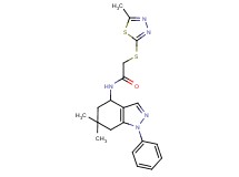 N-(6,6-dimethyl-1-phenyl-4,5,6,7-tetrahydro-1H-indazol-4-yl)-2-[(5-methyl-1,3,4-thiadiazol-2-yl)thio]acetamide