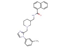 N-[(1-{[1-(3-methylphenyl)-1H-imidazol-2-yl]methyl}-3-piperidinyl)methyl]-1-naphthamide