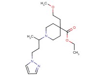 ethyl 4-(2-methoxyethyl)-1-[1-methyl-3-(1H-pyrazol-1-yl)propyl]-4-piperidinecarboxylate