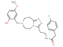 2-(4-fluorophenyl)-N-{2-[7-(2-hydroxy-5-methoxybenzyl)-6,7,8,9-tetrahydro-5H-[1,2,4]triazolo[4,3-d][1,4]diazepin-3-yl]ethyl}acetamide