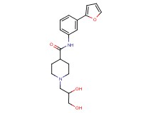 1-(2,3-dihydroxypropyl)-N-[3-(2-furyl)phenyl]-4-piperidinecarboxamide