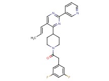 4-{1-[(3,5-difluorophenyl)acetyl]-4-piperidinyl}-5-[(1E)-1-propen-1-yl]-2-(3-pyridinyl)pyrimidine