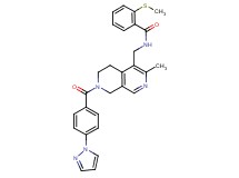 N-({3-methyl-7-[4-(1H-pyrazol-1-yl)benzoyl]-5,6,7,8-tetrahydro-2,7-naphthyridin-4-yl}methyl)-2-(methylthio)benzamide