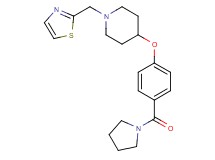 4-[4-(1-pyrrolidinylcarbonyl)phenoxy]-1-(1,3-thiazol-2-ylmethyl)piperidine