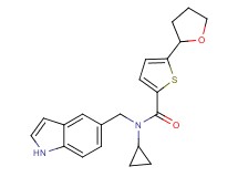 N-cyclopropyl-N-(1H-indol-5-ylmethyl)-5-(tetrahydro-2-furanyl)-2-thiophenecarboxamide