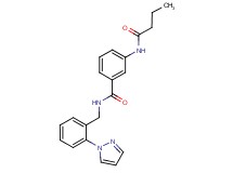 3-(butyrylamino)-N-[2-(1H-pyrazol-1-yl)benzyl]benzamide