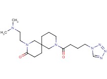 2-[2-(dimethylamino)ethyl]-8-[4-(1H-tetrazol-1-yl)butanoyl]-2,8-diazaspiro[5.5]undecan-3-one