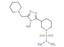 N,N-dimethyl-3-[4-methyl-5-(piperidin-1-ylmethyl)-4H-1,2,4-triazol-3-yl]piperidine-1-sulfonamide