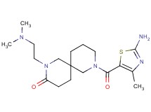8-[(2-amino-4-methyl-1,3-thiazol-5-yl)carbonyl]-2-[2-(dimethylamino)ethyl]-2,8-diazaspiro[5.5]undecan-3-one