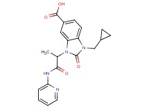 1-(cyclopropylmethyl)-3-[1-methyl-2-oxo-2-(pyridin-2-ylamino)ethyl]-2-oxo-2,3-dihydro-1H-benzimidazole-5-carboxylic acid