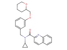 N-cyclopropyl-N-[3-(tetrahydro-2H-pyran-2-ylmethoxy)benzyl]-2-quinolinecarboxamide