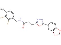 3-[5-(1,3-benzodioxol-5-yl)-1,3,4-oxadiazol-2-yl]-N-(2,3-difluoro-4-methylbenzyl)propanamide