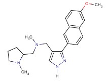 1-[3-(6-methoxy-2-naphthyl)-1H-pyrazol-4-yl]-N-methyl-N-[(1-methyl-2-pyrrolidinyl)methyl]methanamine