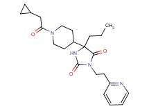 5-[1-(cyclopropylacetyl)-4-piperidinyl]-5-propyl-3-[2-(2-pyridinyl)ethyl]-2,4-imidazolidinedione