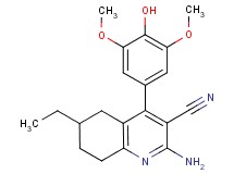 2-amino-6-ethyl-4-(4-hydroxy-3,5-dimethoxyphenyl)-5,6,7,8-tetrahydroquinoline-3-carbonitrile