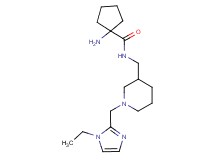 1-amino-N-({1-[(1-ethyl-1H-imidazol-2-yl)methyl]-3-piperidinyl}methyl)cyclopentanecarboxamide dihydrochloride