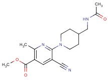 methyl 6-{4-[(acetylamino)methyl]-1-piperidinyl}-5-cyano-2-methylnicotinate