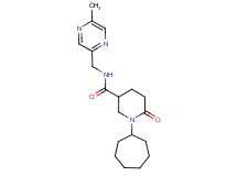 1-cycloheptyl-N-[(5-methyl-2-pyrazinyl)methyl]-6-oxo-3-piperidinecarboxamide