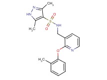 3,5-dimethyl-N-{[2-(2-methylphenoxy)-3-pyridinyl]methyl}-1H-pyrazole-4-sulfonamide