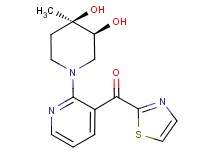 {2-[(3S*,4R*)-3,4-dihydroxy-4-methylpiperidin-1-yl]pyridin-3-yl}(1,3-thiazol-2-yl)methanone
