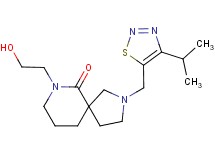 7-(2-hydroxyethyl)-2-[(4-isopropyl-1,2,3-thiadiazol-5-yl)methyl]-2,7-diazaspiro[4.5]decan-6-one