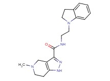 N-[2-(2,3-dihydro-1H-indol-1-yl)ethyl]-5-methyl-4,5,6,7-tetrahydro-1H-pyrazolo[4,3-c]pyridine-3-carboxamide