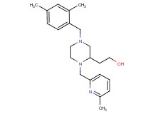 2-{4-(2,4-dimethylbenzyl)-1-[(6-methyl-2-pyridinyl)methyl]-2-piperazinyl}ethanol