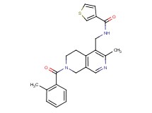 N-{[3-methyl-7-(2-methylbenzoyl)-5,6,7,8-tetrahydro-2,7-naphthyridin-4-yl]methyl}-3-thiophenecarboxamide