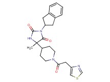 3-(2,3-dihydro-1H-inden-2-yl)-5-methyl-5-[1-(1,3-thiazol-4-ylacetyl)-4-piperidinyl]-2,4-imidazolidinedione